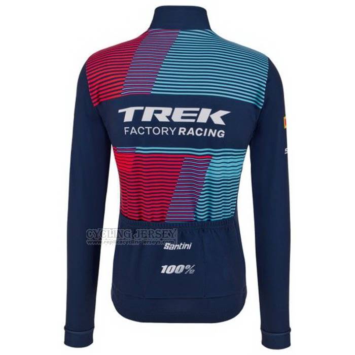 2023 Cycling Jersey Trek Factory Blue Long Sleeve And Bib Short